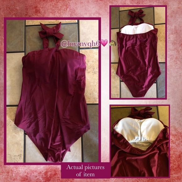 Women’s Burgundy Swimsuit 🎉HP🎉 - Picture 3 of 4